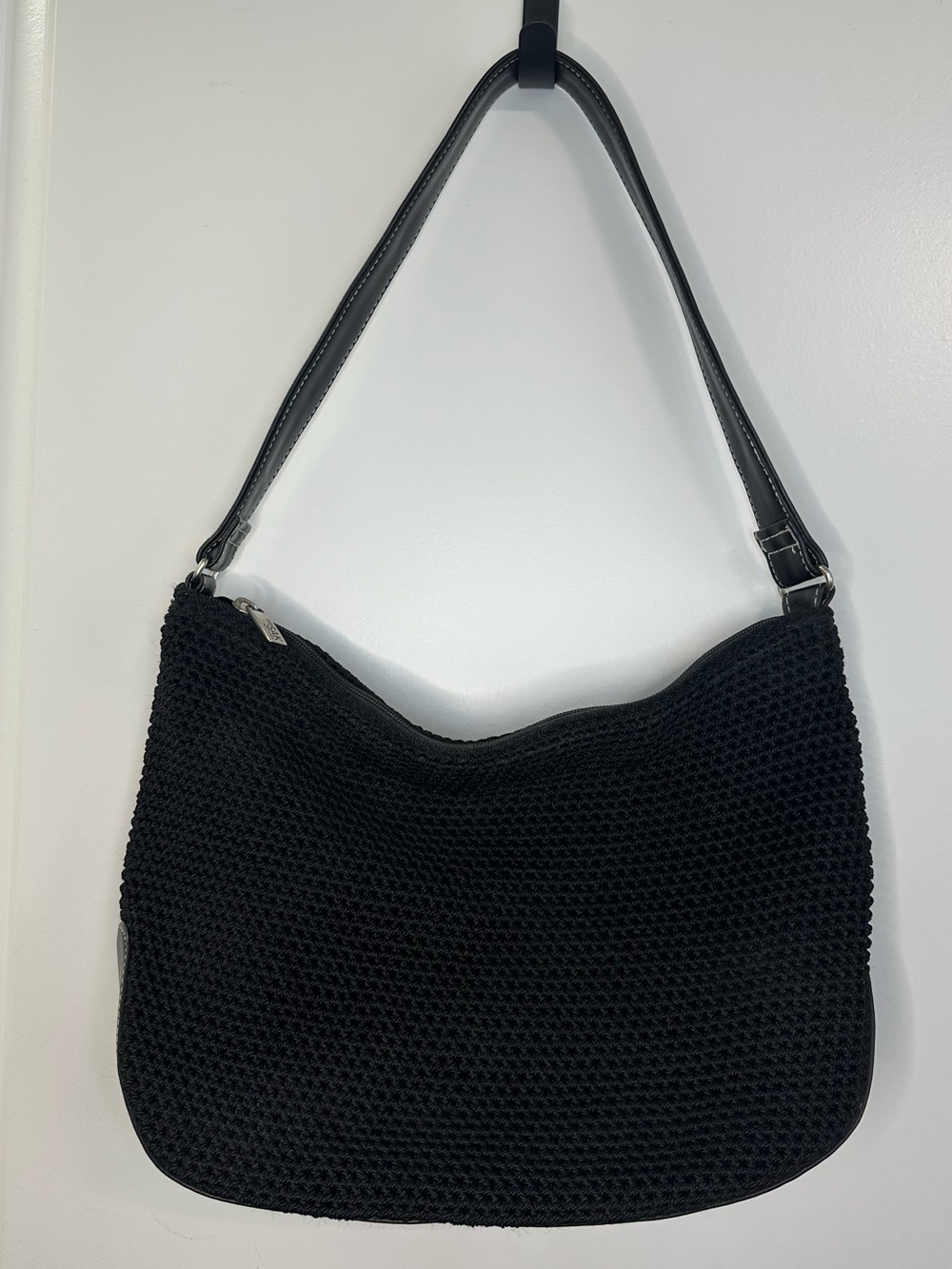 The Sak Black Knit Shoulder Bag